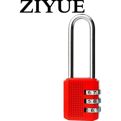 Free Shipping Long Shackle Travel Luggage Code Lock Zinc Alloy Metal Safety Small Padlock
