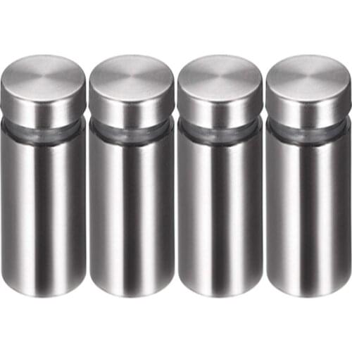 25mm/1" Dia 80mm/3.15" Length Sign Holders Screws Wall Mount Hardware Advertising Glass Standoff Nail-Pack of 4