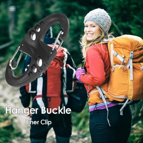 Carabiner Biner Clip 8 S Shape Snap Outdoor Camping Molle Backpack Hanger Buckle for Family Outdoor Camping Accessories