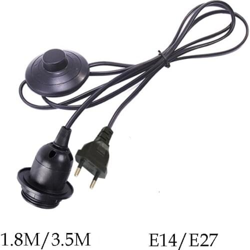3.5M power button foot switch power cable Energy saving light bulb power cord E27 E14 power supply line floor lamp