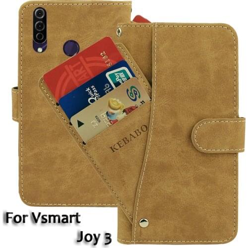 Leather Wallet Vsmart Joy 3 Case 6.5" Flip Fashion Luxury Front Card Slots Cases Cover Business Magnetic Phone Bags