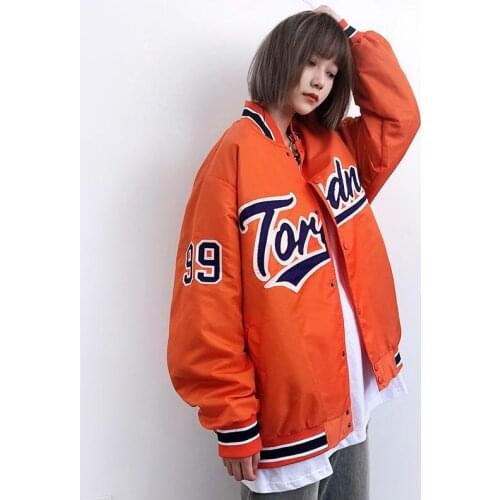 Jacket women spring ins Hong Kong style large size embroidery baseball uniform tops female handsome long sleeve cardigan coats