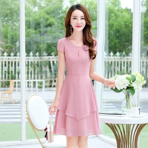 Muyoms Pink Summer Dresses