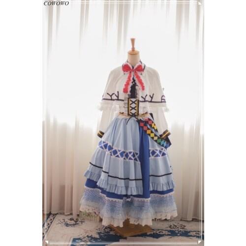 [Customized] Anime! Touhou Project Hinanawi Tenshi Lolita Dress Elegant Uniform Cosplay Costume Halloween Party Outfit For Women