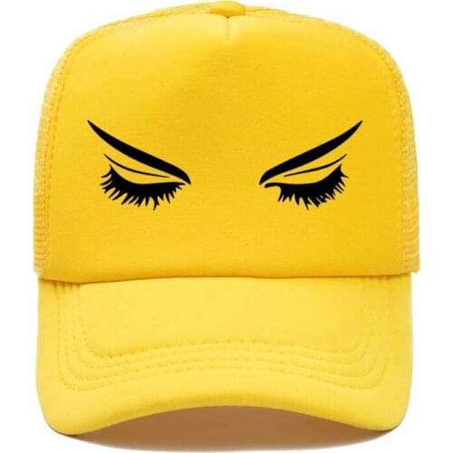New Funny Beauty Salon Salon Lipstick Eyes Baseball Cap Print Women Men Unisex Parent-child Hats Mesh Visor Outdoor Sun Hat