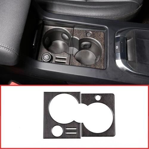 Newest Oak Wood Style Car Interior Console Water Cup Holder Frame Cover Trim For Land Rover Discovery Sport 2015-2017 Car Parts