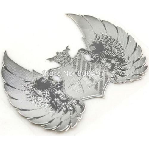 Newest 3D Car Trunk Nickel Alloy Badge Emblem Sticker Accessories Adhesive Car Styling Badge For VIP Golden Silver Available