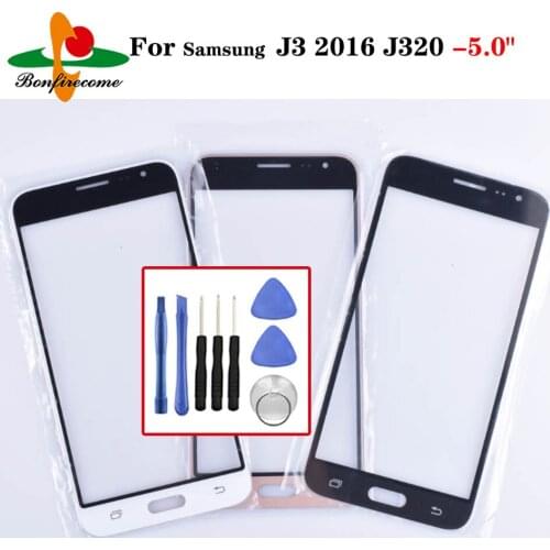 Front Panel For Samsung Galaxy J3 2016 J320 J320F J320A J320M Touch Screen Sensor LCD Display Digitizer Glass Cover Replacement