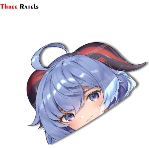 Three Ratels A931 Ganyu Genshin Impact Personalized Cartoon Car Decals Anti Scratch Film Funny Stickers