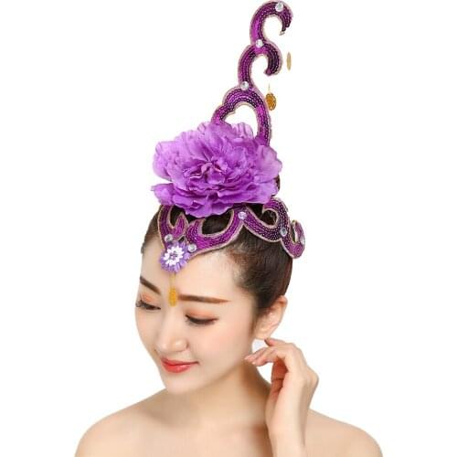 Performance Kids Hair Accessories Tiara Headdress Multi-color Classical Dance Headdpiece