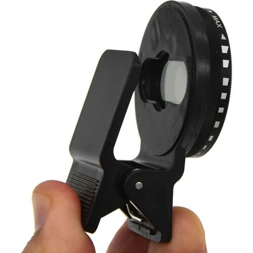 37mm Clip-on ND 2-400 Phone Camera Lens Neutral Density Filter for Mobile Phone Phone Portable Professional Lens
