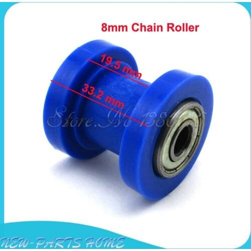8mm Blue Chain Tensioner Roller For 110cc 125cc 140cc 150cc 160cc Pit Dirt Bike ATV