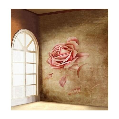 TR 10x10FT Flower Pattern Concrete Wall Bright Window Custom Photography Backgrounds Studio Backdrop Vinyl Custom Photo Backdrop