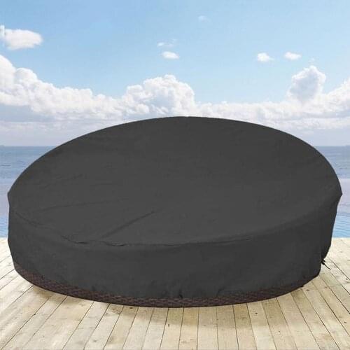 210D Oxford Cloth Round Waterproof Daybed Cover Dustproof Garden Furniture Covers Outdoor Dustproof Furniture Cover