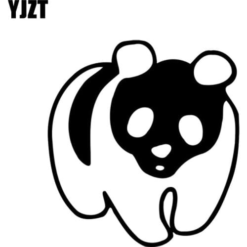 YJZT 13CM*13CM Chinese Giant PANDA Vinyl Decal Bamboo/Bumper Car Window Car Decal C2-3028