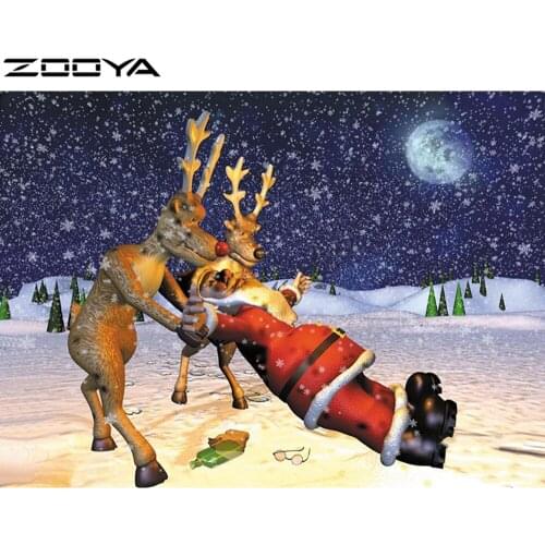 ZOOYA DIY New Arrival Diamond Painting Cross Stitch Father Christmas Diamond Embroidery Rhinestones Wall Decoration Gift F1051