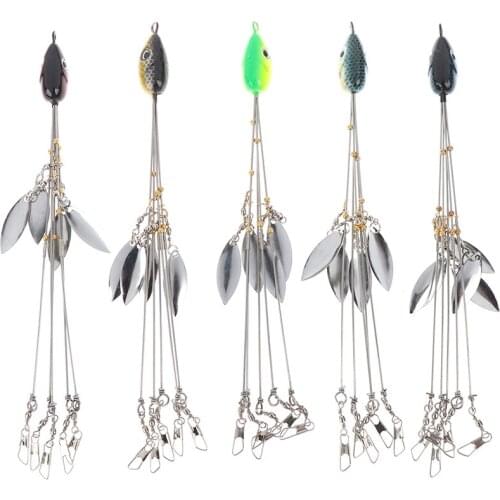1PCS Umbrella Fishing Lure Rig 5 Arms Alabama Rig Head Swimming Bait Bass With Swivel Snap Connector Fishing Group Lure Extend
