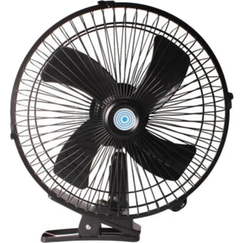 10 Inch 12V Car Electric Fan Adjustable Speed Oscillating Cooling Fans with Clip for Home Travel Car Truck