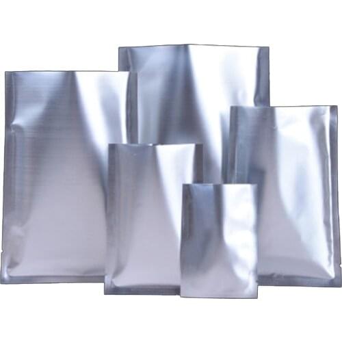 100Pcs/Lot Matte Aluminum Foil Open Top Bag Disposable Tear Notch Heat Vacuum Seal Food Ground Coffee Bean Snack Pack Pouches