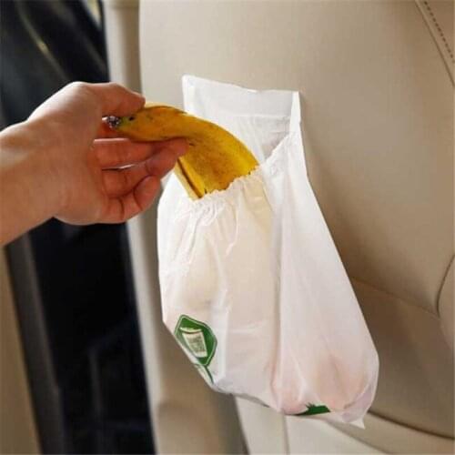 15pcs/pack Mini Self-Adhesive Car Trash Bags Degradable Garbage Bags Disposable Plastic Bag