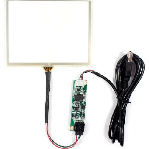 5inch 4-Wire Resistive Touch Panel with USB Controller Card Fit for 5inch 4:3 LCD Screen ,such as AT050TN22