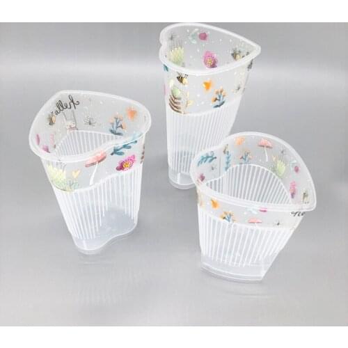 500ML Heart-Shape Liquid Container Disposable Hot-Drink Cup With Inner Anti-Scald Brane Take-Out Plastic MilkTea Coffee Mug