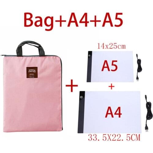 A4/A5-Size Three Level Dimmable Led Light Pad Eye-Protection Easier for Diamond Painting Embroidery Storage Bag Led Pad Kits