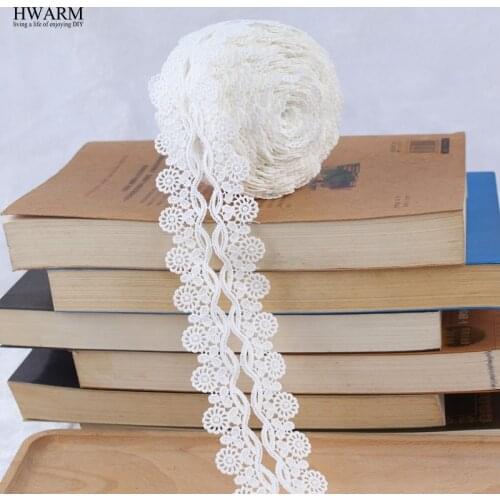 African lace fabric ribbon wedding decoration trim DIY 10yard Exquisite Water-soluble Embroidery Milk Silk Lace New White laces