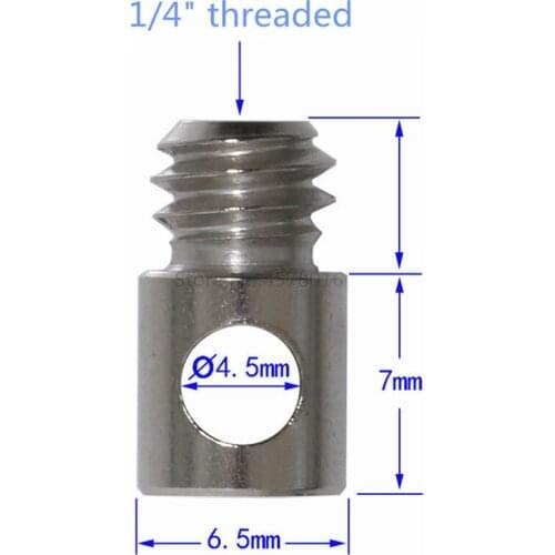 Photo Studio Accessories Tripod Screw Adapter 1/4" Threaded Flat Head Screws Converter for Monopod Selfie Stick
