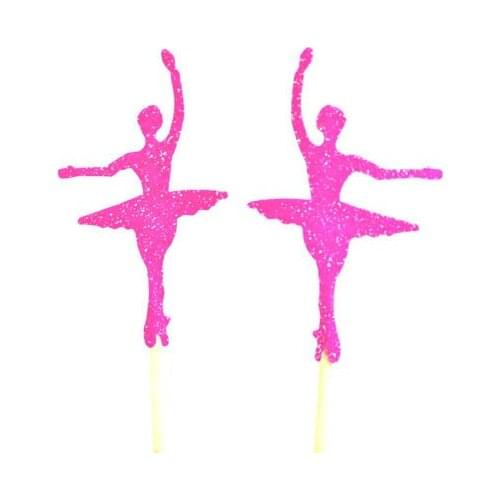 Glitter Ballerina Princess Cupcake Toppers girls birthday party Wedding Bridal Shower Engagement Hens Night Party food picks
