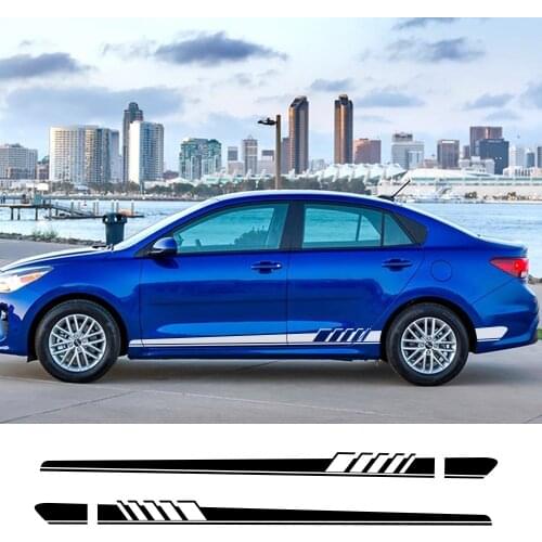 2Pcs Car Side Stickers For Kia Sportage 3 4 QL Rio 3 K2 Optima Sorento Picanto Ceed Forte Cadenza K9 Soul Car Tuning Accessories