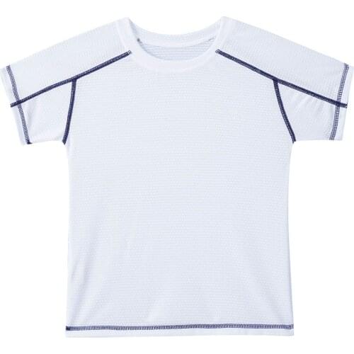 Kids Boys Casual Summer Breathable Net Running T-shirts Childrens Short Sleeves Sport T-shirt Tops Hiking Basketball Sportswear