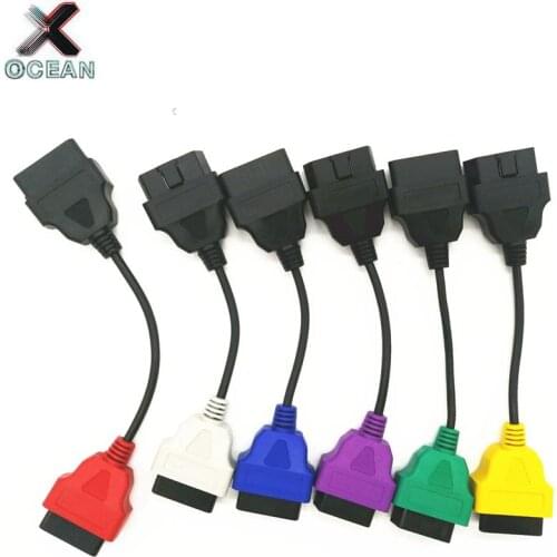 6pcs Good Quality FOR fiat ecu scan OBD2 Connector Diagnostic Cable For Fiat ECU Scan Multi ECU Scan Cable for Fiat