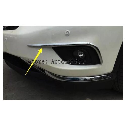 For Nissan Murano 2015 2016 2017 ABS Front Fog Light Lamp Eyelid Cover Trim 2 Pcs / Set