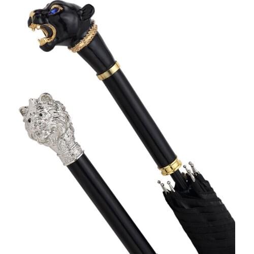 Creative Umbrella Rain Women Men Parapluie Umbrella Leopard Lion Head Paraguas Elegant Umbrellas For Stage Show Fashion Parasol