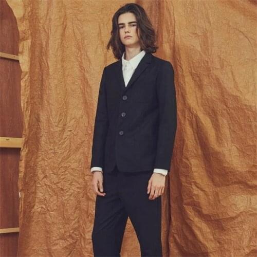 Hot 2021 Spring Mens New Fashion Personalized Large size customizatio Classic three-button slim suit