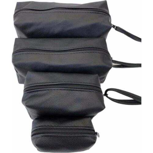 Roesıa Rose 4 Piece Matryoshka Doll Makeup Bag Set Black WOMEN REGULATION Quality Fabric Leather Large Multi-Purpose Case