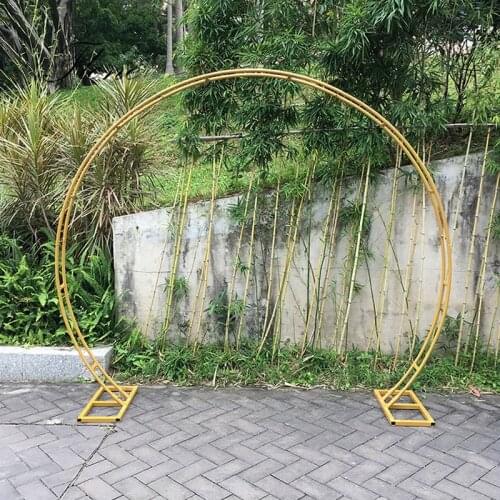 Outdoor Double Wedding Arch Round Ring Christmas Backdrop Stand Halloween Party Home Decoration Stage Background Circle Arch