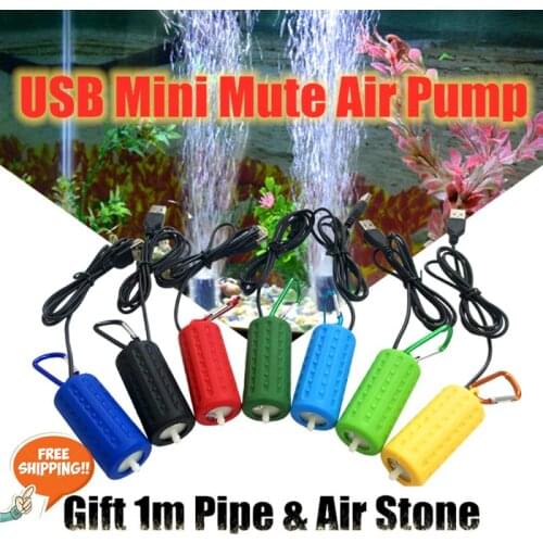 Portable Mini USB Aquarium Fish Tank Oxygen Air Pump Mute Energy Saving Supplies Aquatic Terrarium Fish Tank Accessories