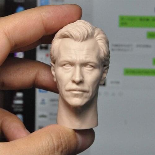 Blank 1/6 Scale James Gordon Sheriff Head Sculpt Unpainted Fit 12" Figure