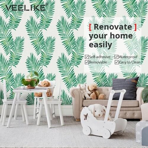PVC Waterproof Wallpapers DIY Furniture Renovation Contact Films for Kitchen Bedroom Wardrobe Decor Self Adhesive Wall Stickers