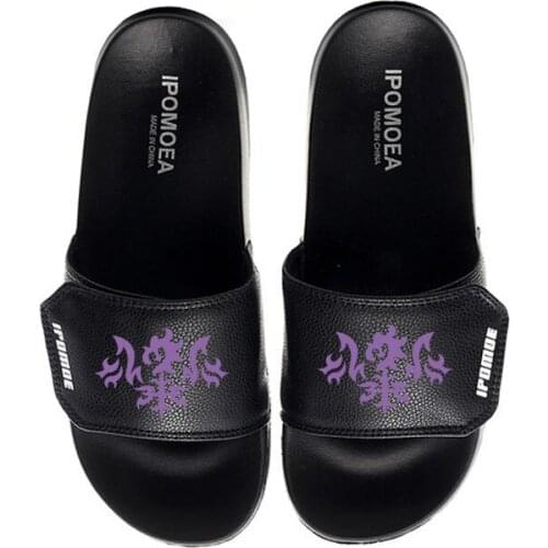 Unisex Anime Fate Slippers Fate Printed Cosplay Summer Soft Rubber Beach Water Sandals for Men Women Students