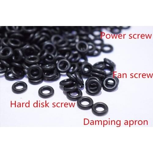 Computer hard drive screw damping rubber ring O-ring shock absorber rubber ring power supply fan screw shockproof seal ring