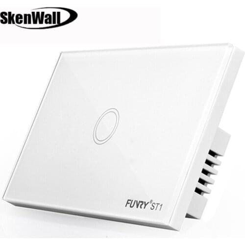 Light switch 1Gang US Standard 110-240V Touch Switch,Sensor Switch,Wall Switch Luxury Glass Surface Waterproof 120*73*34mm