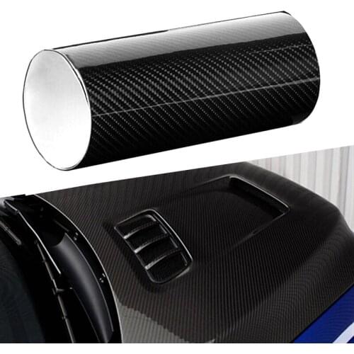 6D High Glossy Shiny Carbon Fiber Pattern Film Wrap Decal Car Sticker Sheet PVC Car Body Film
