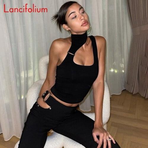 Y2k 2000s Aesthetic Summer White Tank Top Halter One Shoulder Sexy Cute Hollow Out Backlees Corset Crop Top Cami Tank Women 2021