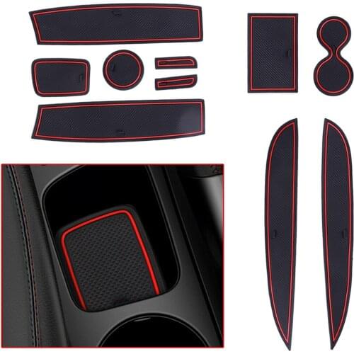 1Set Car Rubber Anti-Slip Door Gate Slot Groove Mats Fit For Renault Clio 4 Door 2002 2003 2004 2005 2006 2007 2008 2009-2017