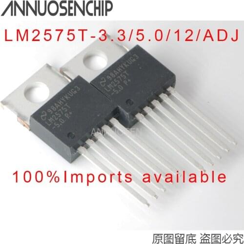 10PCS LM2575T-5.0 LM2575T-3.3 LM2575T-12 LM2575T-ADJ LM2575T 5.0 3.3 12 ADJ 5V TO-220-5 100% IMPORTS new original
