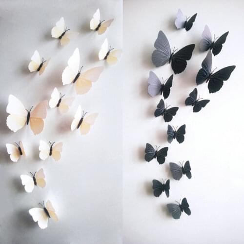 12pcs Butterfly stickers country wedding bridal baby shower birthday Christmas new year Anniversary festival Backdrop Decoration