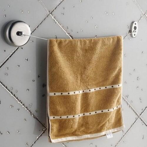 2.5m Stainless Steel Retractable Clothesline Slip-resistant Balcony Clothing Rope Laundry Rack Clothes Hanger Home Clothesline